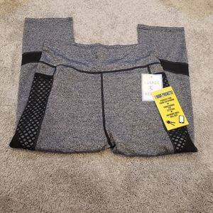 NWT Gray and Black Workout Leggings